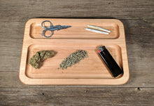 Cannabis Double Chamber Rolling Tray - 3/4" x 7" x 10 1/2"